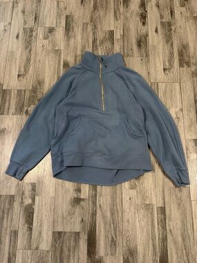 lululemon athletica Scuba Oversized Slate Blue Half-Zip Pullover Sz M-L